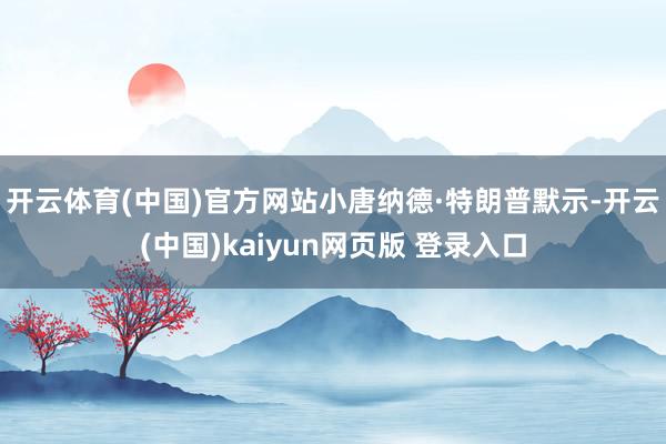 开云体育(中国)官方网站　　小唐纳德·特朗普默示-开云(中国)kaiyun网页版 登录入口